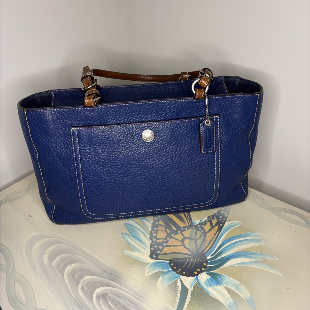 Coach 2007 Blue Chelsea East West Tote Bag